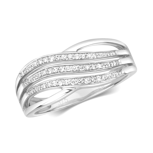 Channel Setting Round Star Half Eternity Engagement Rings