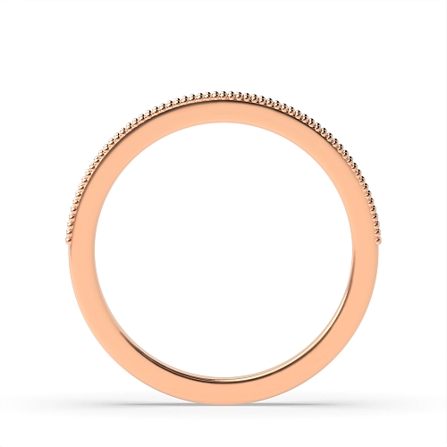 Pave Setting Round Rose Gold Eternal Diamond Rings