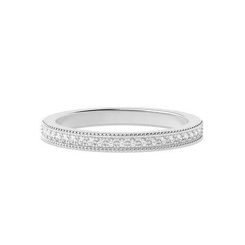 Pave Setting Round Eternal Diamond Rings