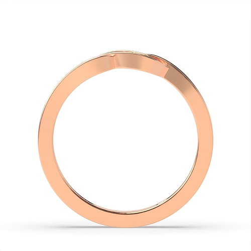 Pave Setting Round Rose Gold Unqiue Engagement Rings