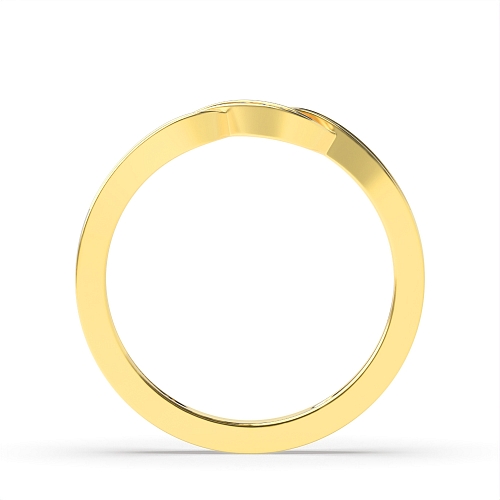Pave Setting Round Yellow Gold Unqiue Engagement Rings