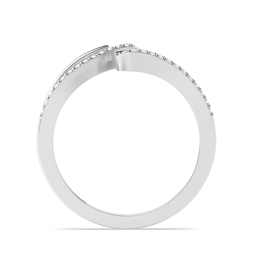 Pave Setting Round Fancy wave Naturally Mined Eternity Diamond Rings
