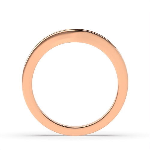 Channel Setting Round Rose Gold Wishbone baguette and Eternity Diamond Rings