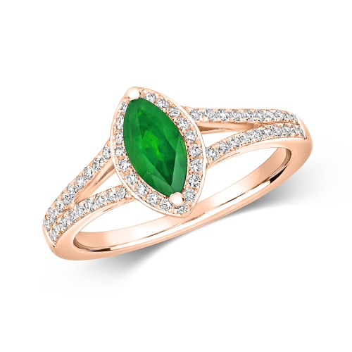 4 Prong Marquise Rose Gold Supreme Lab Grown Diamond Engagement Rings