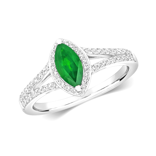 4 Prong Marquise Supreme Naturally Mined Diamond Gemstone Engagement Rings