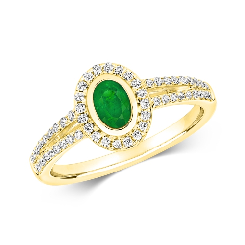 Bezel Setting Oval Yellow Gold Luxe Engagement Rings