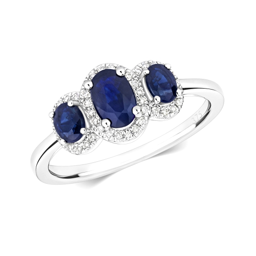 4 Prong Oval Zenith crown Blue Sapphire Engagement Rings