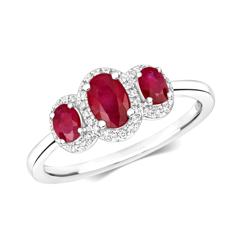 4 Prong Oval Zenith crown Ruby Engagement Rings