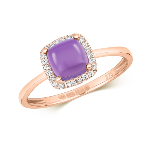4 Prong Cushion Rose Gold Celeste Engagement Rings