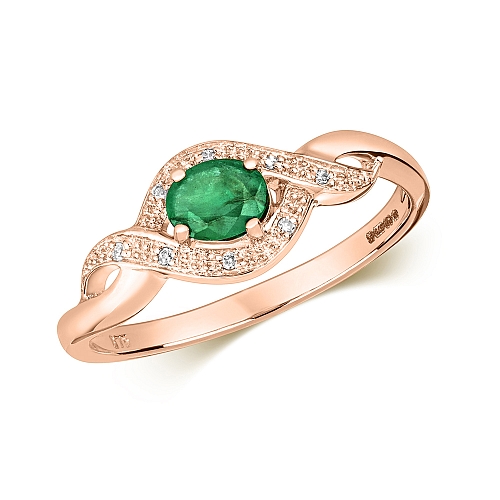 4 Prong Oval Rose Gold Unique halo Engagement Rings