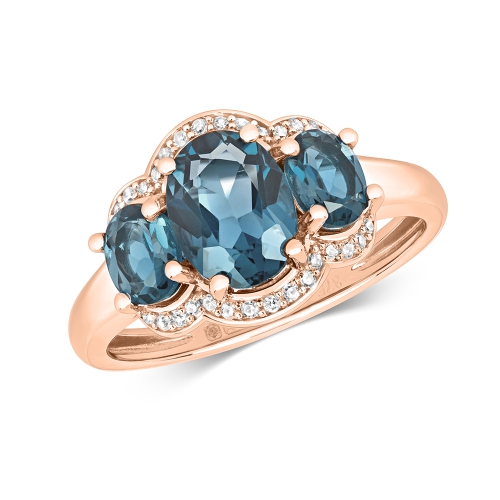 Pave Setting Oval Rose Gold Dreamy Lab Grown Diamond Engagement Rings