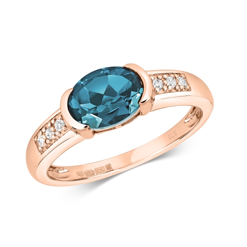 Pave Setting Rose Gold Luxe radiance Engagement Rings