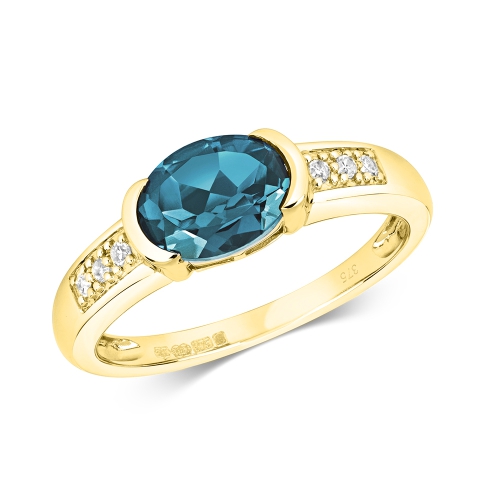 Pave Setting Yellow Gold Luxe radiance Engagement Rings