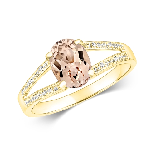 4 Prong Oval Yellow Gold Forever Engagement Rings
