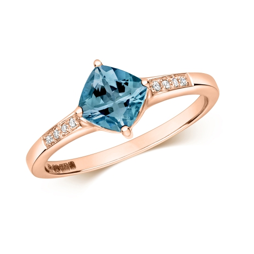 4 Prong Cushion Rose Gold Legacy Engagement Rings