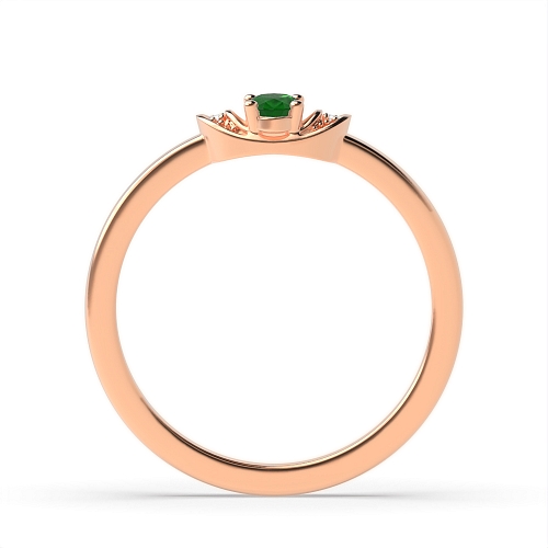 4 Prong Oval Rose Gold Distinct Engagement Rings