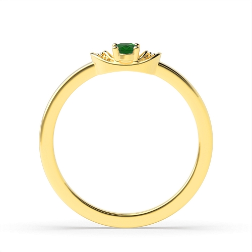 4 Prong Oval Yellow Gold Distinct Engagement Rings