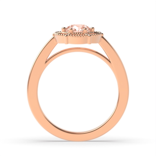 6 Prong Round Rose Gold Engagement Rings