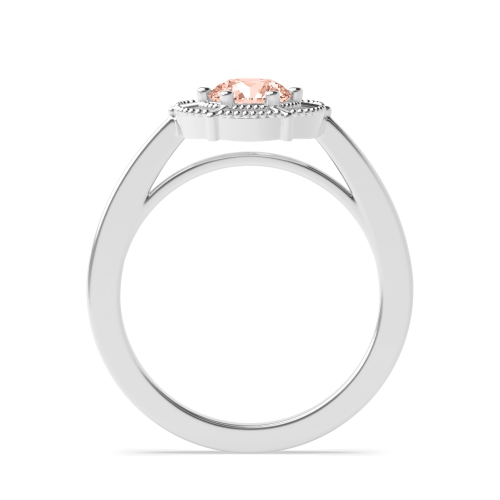 6 Prong Round Gemstone Engagement Ring