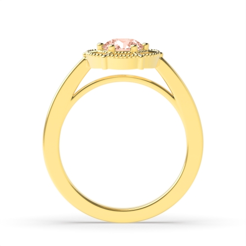 6 Prong Round Yellow Gold Engagement Rings
