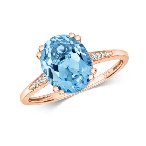 4 Prong Oval Rose Gold Gossamer Lab Grown Diamond Engagement Rings