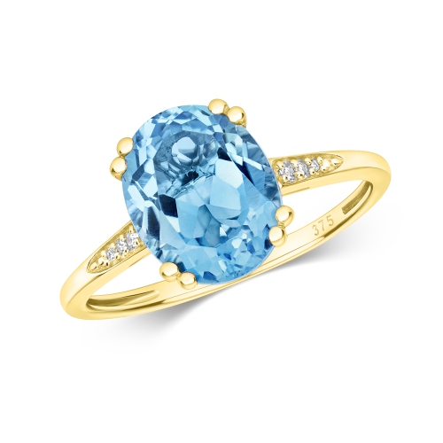 4 Prong Oval Yellow Gold Gossamer Lab Grown Diamond Engagement Rings