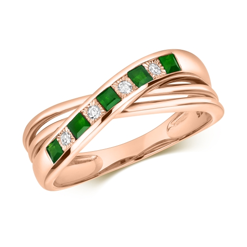 Channel Setting Princess Rose Gold Perfection Diamond Rings