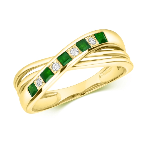 Channel Setting Princess Yellow Gold Perfection Diamond Rings