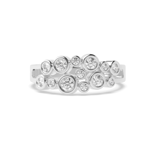 Bezel Setting Round Rubover Gemstone Engagement Ring