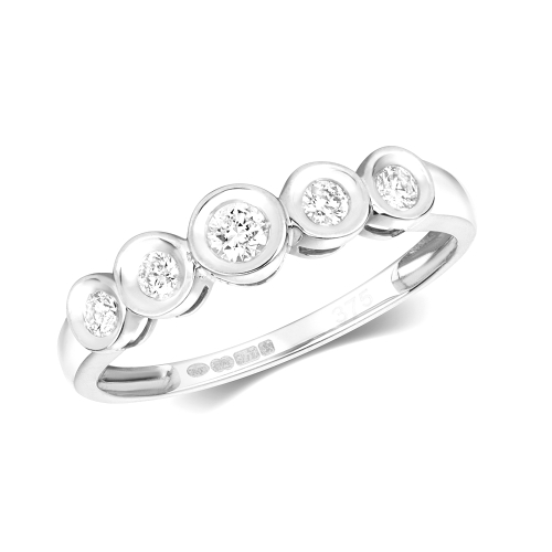 Bezel Setting Round Fullorbit Naturally Mined Diamond Engagement Rings