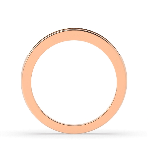 Channel Setting Round Rose Gold smaller Illusion Set Eternity Engagement Rings