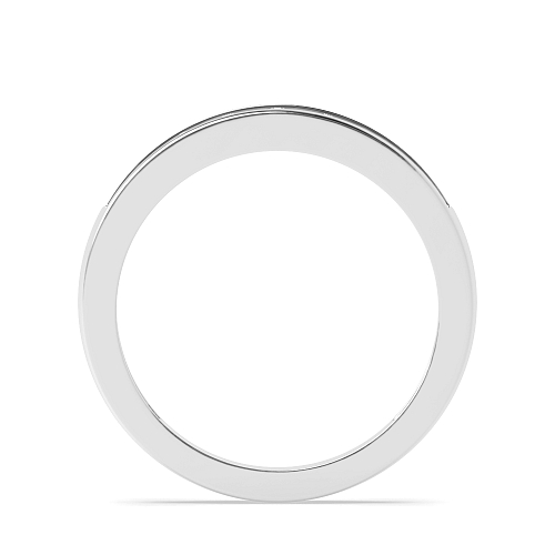 Channel Setting Round smaller Illusion Set Half Eternity Engagement Rings