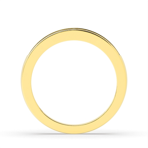 Channel Setting Round Yellow Gold smaller Illusion Set Eternity Engagement Rings