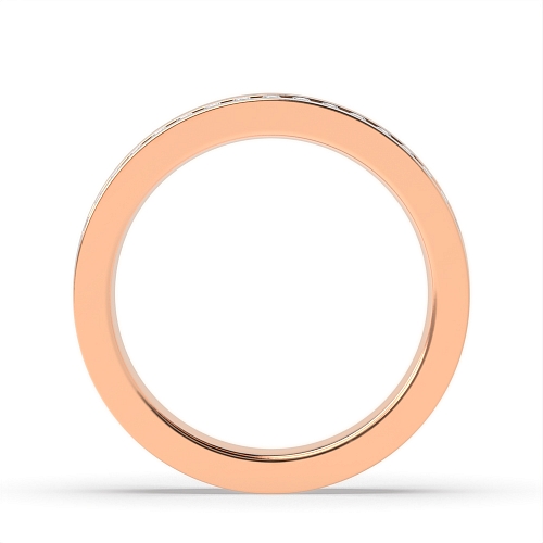 Channel Setting Round Rose Gold Luminous edge Eternity Diamond Rings