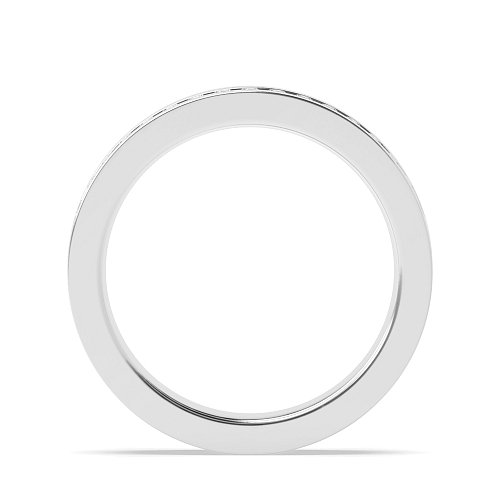Channel Setting Round Luminous edge Half Eternity Diamond Rings