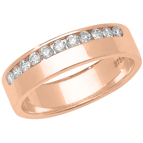 Channel Setting Round Rose Gold Opulence Eternity Engagement Rings