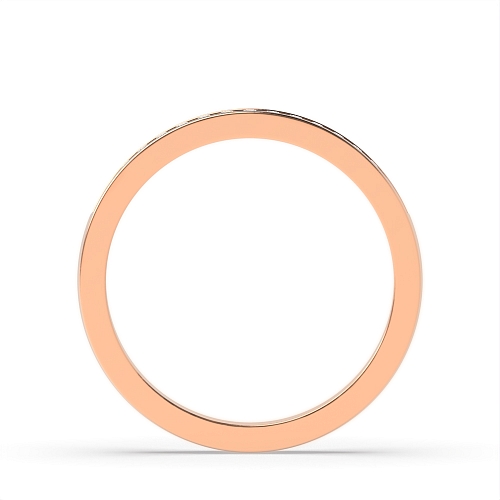 Channel Setting Round Rose Gold Style wishbone Eternity Diamond Rings