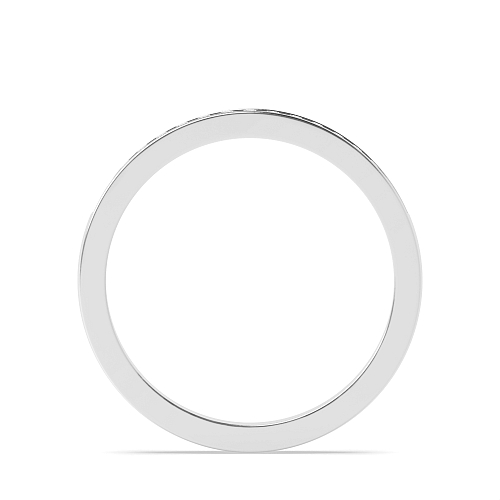 Channel Setting Round Style wishbone Half Eternity Diamond Rings