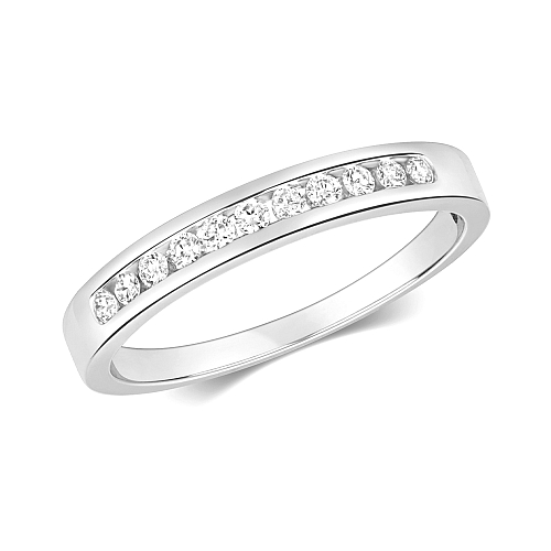 Channel Setting Round Curb eternal Naturally Mined Eternity Diamond Rings