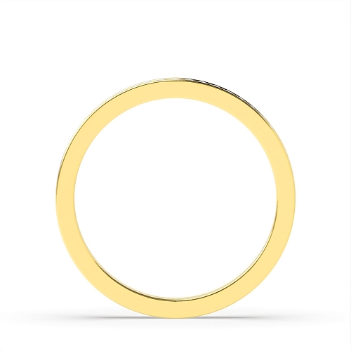 Channel Setting Round Yellow Gold Star solo Diamond Rings