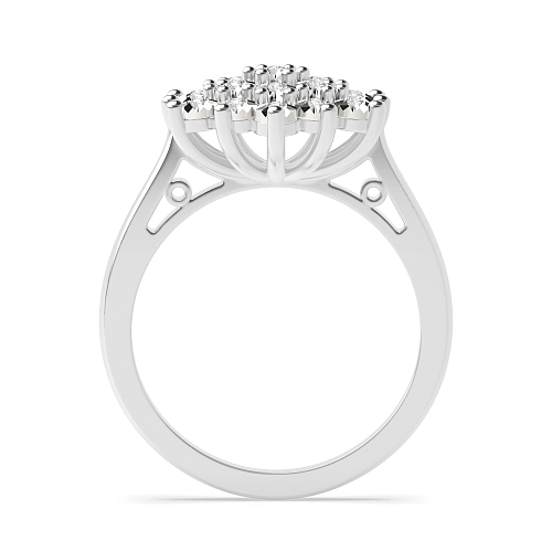 3 Prong Round Fancy Illusion Set Engagement Rings
