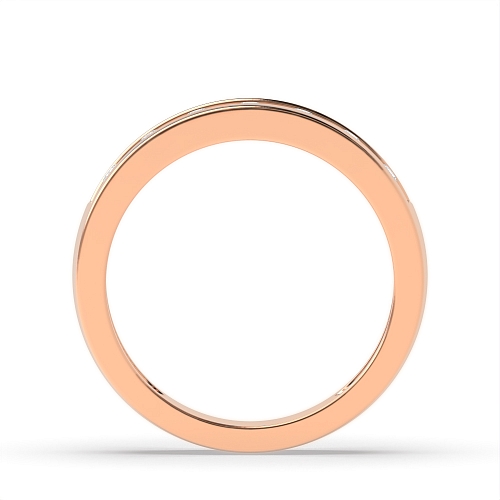 Channel Setting Round Rose Gold Illusion set Engagement Rings