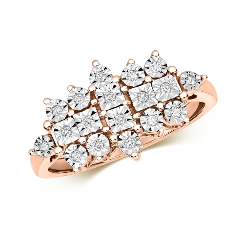 3 Prong Round Rose Gold Engagement Rings