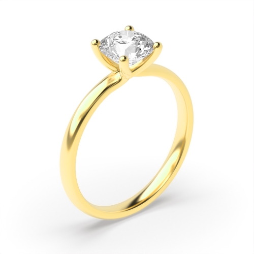 Buy 4 Prong Setting Twist Solitaire Round Diamond Ring - Abelini