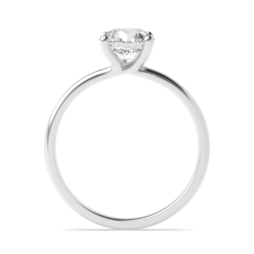 4 Prong Round Delicate Open Set Solitaire Diamond Ring