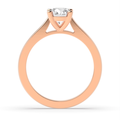 4 Prong Round Rose Gold Gallary shoulder Engagement Rings