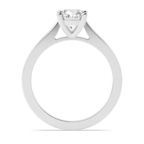 4 Prong Round Platinum Gallary shoulder Engagement Rings