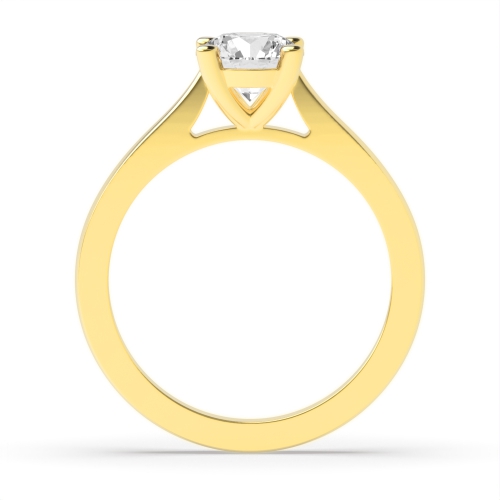 4 Prong Round Yellow Gold Gallary shoulder Engagement Rings