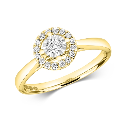 4 Prong Round Yellow Gold Etherealglimpse Engagement Rings
