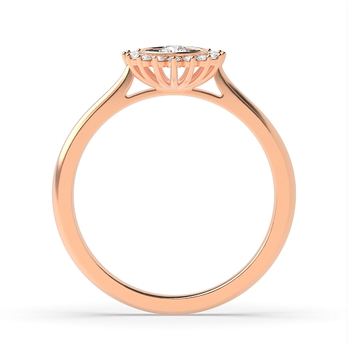 4 Prong Round Rose Gold Nebulatouch Engagement Rings